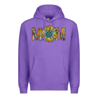 Purple Western Mom With Gemstone And Sunflower Premium Hoodie - BundleAndBundleShop