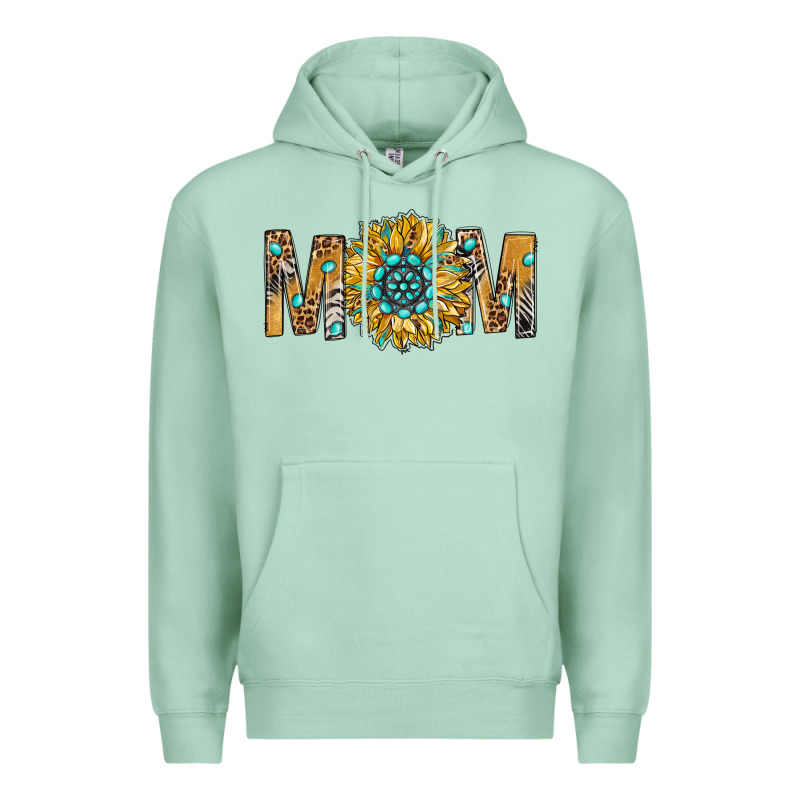 Western Mom With Gemstone And Sunflower Premium Hoodie by BundleAndBundleShop | Teevron