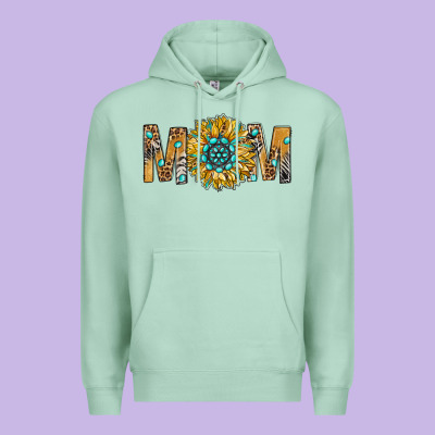 Western Mom With Gemstone And Sunflower Premium Hoodie Designed By Bundleandbundleshop