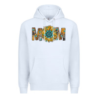 White Western Mom With Gemstone And Sunflower Premium Hoodie - BundleAndBundleShop