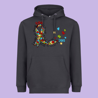 Autism Awareness Heavyweight Hoodie Designed By Maliassmallbusiness