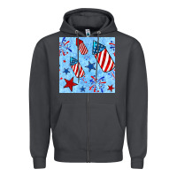 Smoke 4th of july firecracker and star seamless  pattern Zipper Hoodie - BundleAndBundleShop