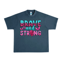 Midnight Navy Brave and Strong Urban Heavy Tee - texasbilliewilder