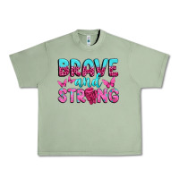 Oil Green Brave and Strong Urban Heavy Tee - texasbilliewilder
