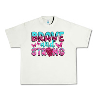 Pistachio Brave and Strong Urban Heavy Tee - texasbilliewilder