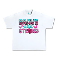 White Brave and Strong Urban Heavy Tee - texasbilliewilder