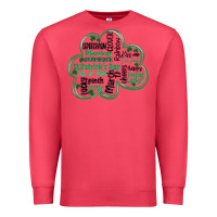 Cardinal st patricks day shamrock typography Premium Sweatshirt - MaliasSmallBusiness