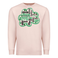Pale Pink st patricks day shamrock typography Premium Sweatshirt - MaliasSmallBusiness