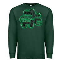 Sports Green st patricks day shamrock typography Premium Sweatshirt - MaliasSmallBusiness