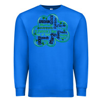 True Royal st patricks day shamrock typography Premium Sweatshirt - MaliasSmallBusiness