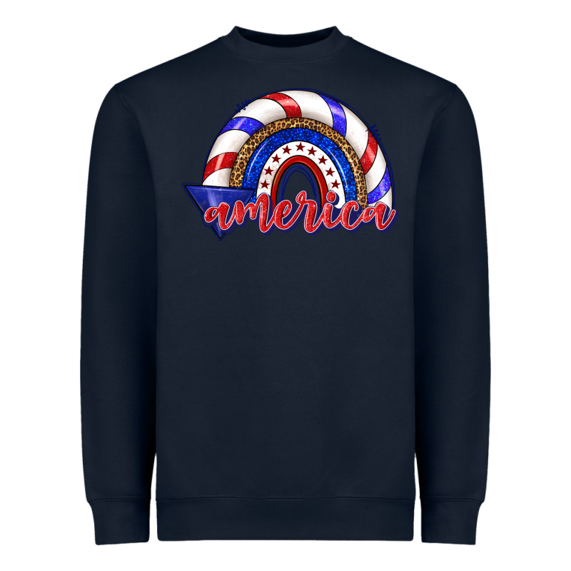 America Rainbow Heavyweight Sweatshirt by texasbilliewilder | Teevron