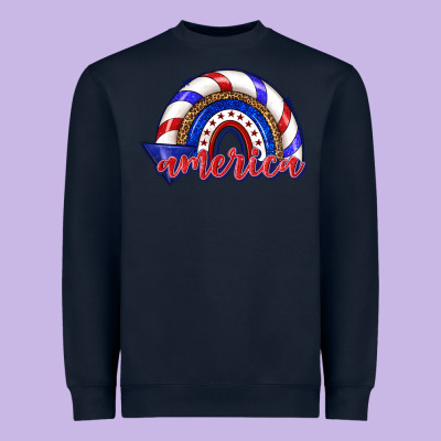 Heavyweight Sweatshirt America rainbow