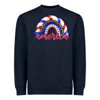 Navy America rainbow Heavyweight Sweatshirt - texasbilliewilder