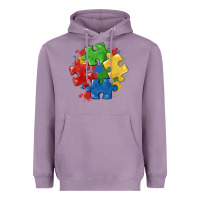 Lavender autism puzzles Heavyweight Hoodie - MaliasSmallBusiness
