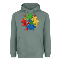 Sage autism puzzles Heavyweight Hoodie - MaliasSmallBusiness