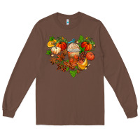 Chestnut fall pumpkin heart Long Sleeve Tee - AdoDesignShop