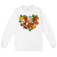 White fall pumpkin heart Long Sleeve Tee - AdoDesignShop