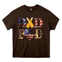 Chocolate Brown American Dad Bod Heavy Core Tee - LillyAllenDesigns