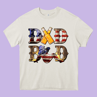 American Dad Bod Heavy Core Tee Designed By Lillyallendesigns