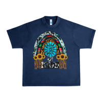 Navy western rainbow  be kind Urban Heavy Tee - RanaPortraitStore