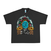 Pigment Black western rainbow  be kind Urban Heavy Tee - RanaPortraitStore