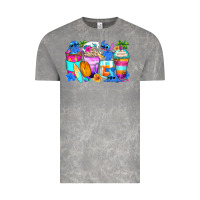 Cloud Rock stitch summer coffee cups Vintage Tee - Zillion Design Studio