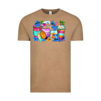 Vintage Coffee stitch summer coffee cups Vintage Tee - Zillion Design Studio