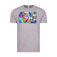 Vintage Zinc stitch summer coffee cups Vintage Tee - Zillion Design Studio