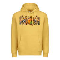 Antique Gold Western Mom With Pumpkins Premium Hoodie - BundleAndBundleShop
