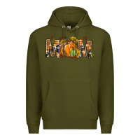 Army Green Western Mom With Pumpkins Premium Hoodie - BundleAndBundleShop