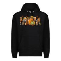 Black Western Mom With Pumpkins Premium Hoodie - BundleAndBundleShop