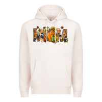 Pale Pink Western Mom With Pumpkins Premium Hoodie - BundleAndBundleShop