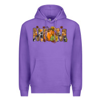 Purple Western Mom With Pumpkins Premium Hoodie - BundleAndBundleShop