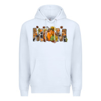 White Western Mom With Pumpkins Premium Hoodie - BundleAndBundleShop