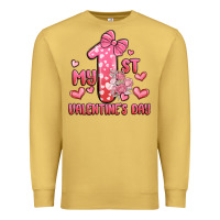 Antique Gold my first valentines day Premium Sweatshirt - MaliasSmallBusiness