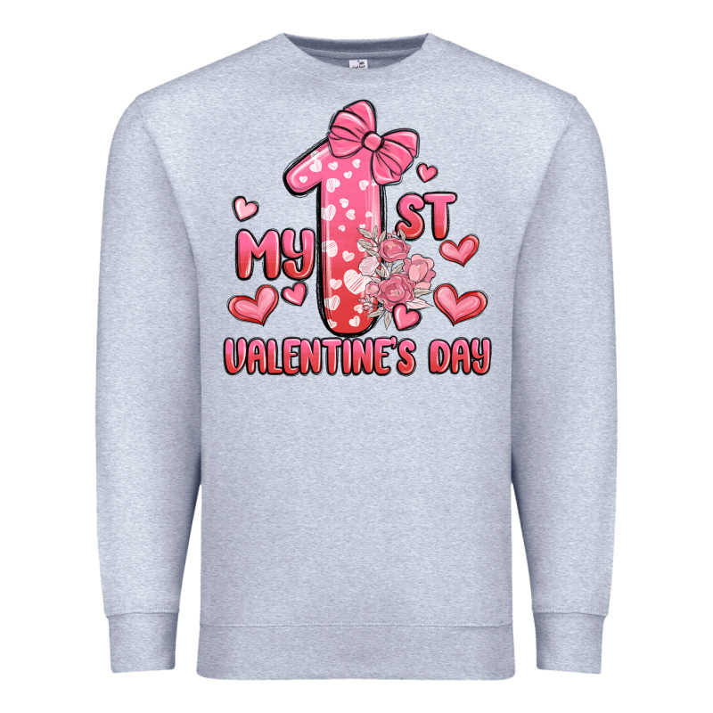 My First Valentines Day Premium Sweatshirt by MaliasSmallBusiness | Teevron