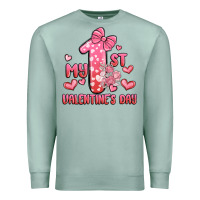 Seafoam my first valentines day Premium Sweatshirt - MaliasSmallBusiness