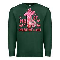 Sports Green my first valentines day Premium Sweatshirt - MaliasSmallBusiness