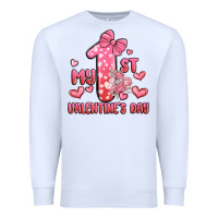 White my first valentines day Premium Sweatshirt - MaliasSmallBusiness
