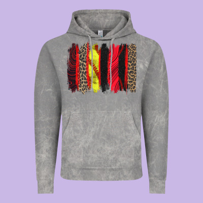 Softball Brushstroke Vintage Hoodie Designed By Zillion Design Studio