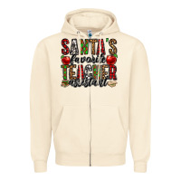Sandshell santa's favorite teacher assistant Zipper Hoodie - Jasminsmagicworld