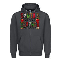 Smoke santa's favorite teacher assistant Zipper Hoodie - Jasminsmagicworld