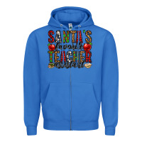 True Royal santa's favorite teacher assistant Zipper Hoodie - Jasminsmagicworld