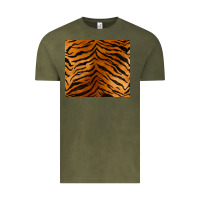 Vintage Olive handdrawn tiger pattern Vintage Tee - BarkalooDesign