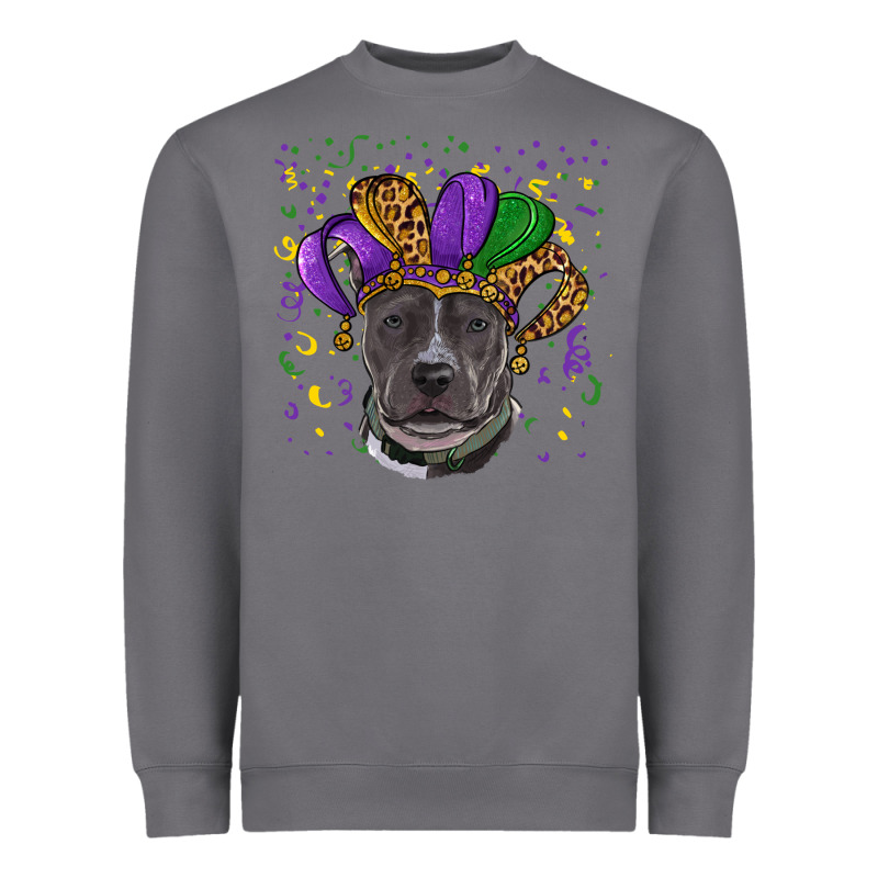 Mardi Gras Pitbull Heavyweight Sweatshirt by RanaPortraitStore | Teevron