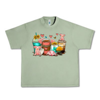 Oil Green pigs coffee cups Urban Heavy Tee - Zillion Design Studio