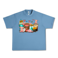 Pebble Blue pigs coffee cups Urban Heavy Tee - Zillion Design Studio