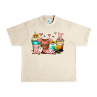 Sandshell pigs coffee cups Urban Heavy Tee - Zillion Design Studio