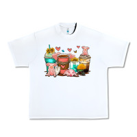 White pigs coffee cups Urban Heavy Tee - Zillion Design Studio
