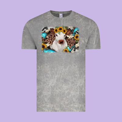 Cowhide Leopard Calf Vintage Tee Designed By Ranaportraitstore